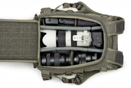 Retrospective Backpack Gear with Sony in Pinestone
