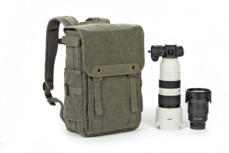 Retrospective Backpack Exterior Gear with Sony in Pinestone